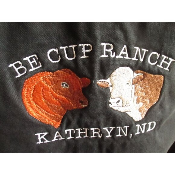 Vintage Womens Rancher Jacket Powder River Outfitters Black Canvas Embroidered - Picture 3 of 11